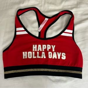 Victoria’s Secret PINK XS red bralette happy holla days